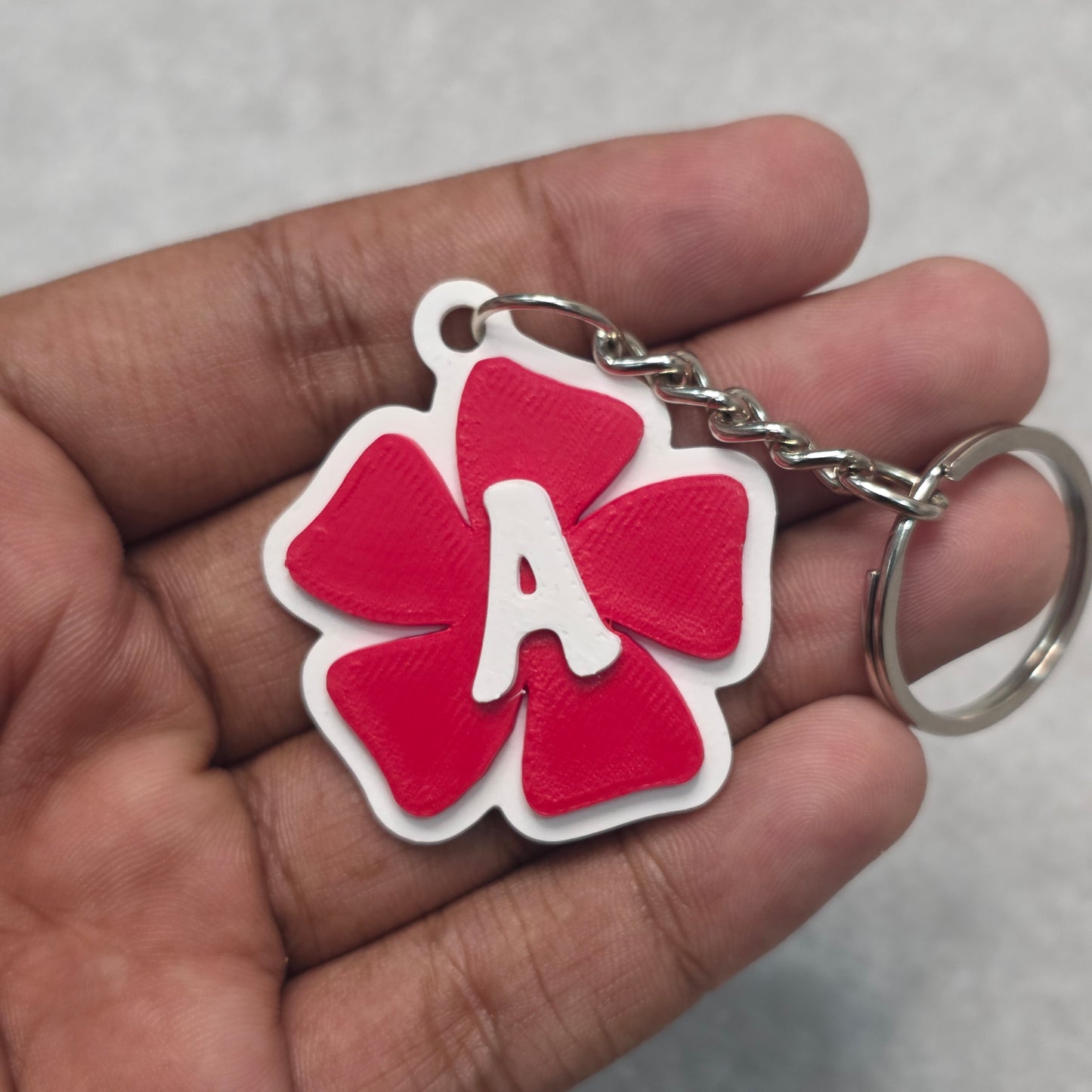 Pinwheel Flower Keychain with Initials | Pinwheel Bag Charm