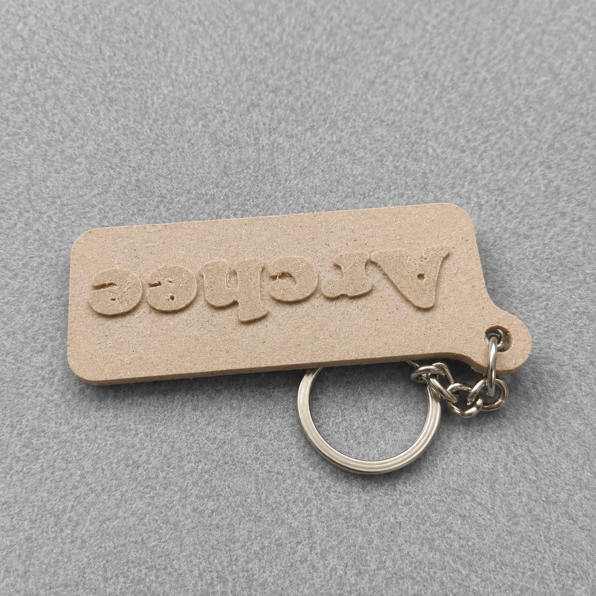 Personalized Wooden Keychain – Custom Name | Stylish Wood-PLA Keyring