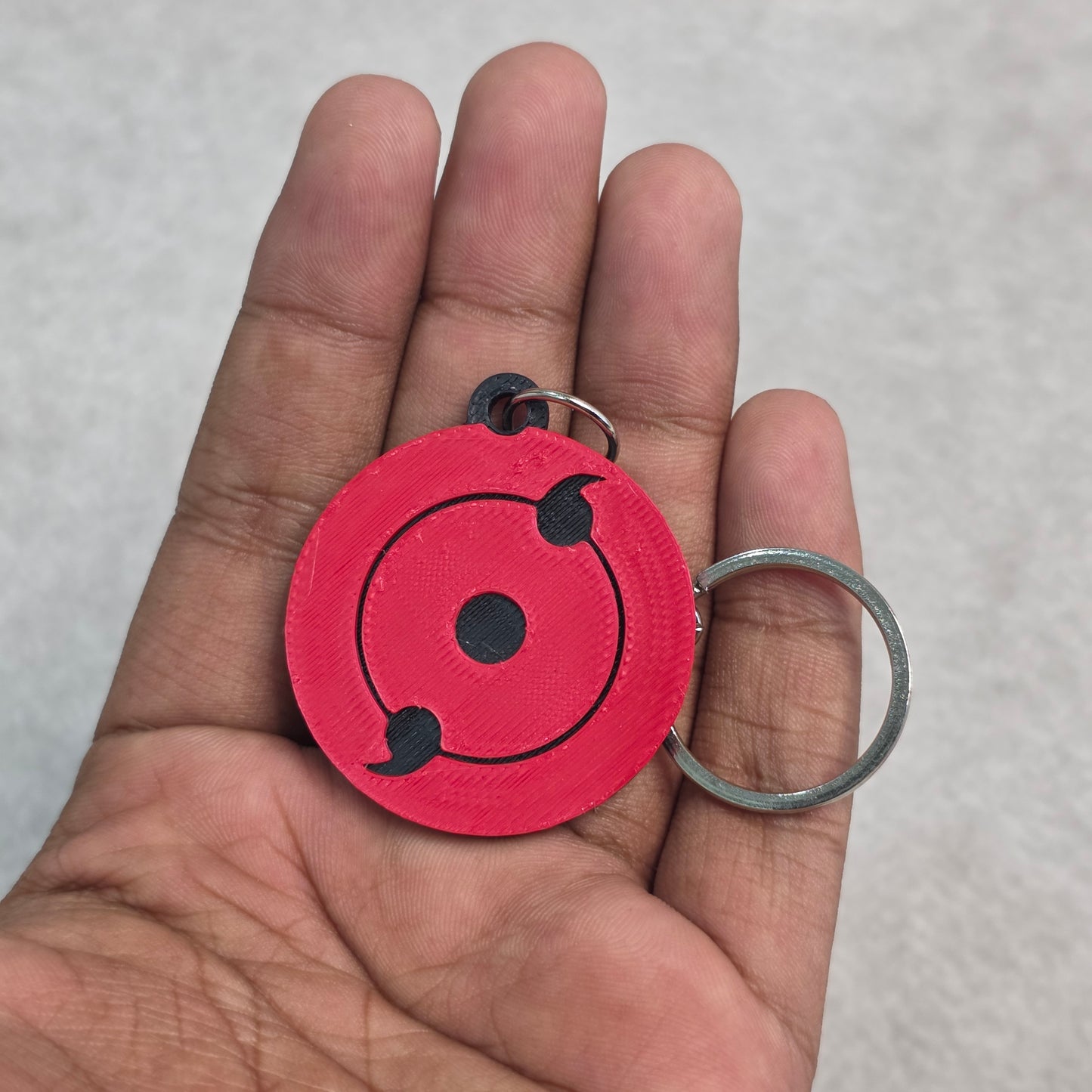 Two Tomoe Sharingan Keychain | Two Tone Naruto Keyring