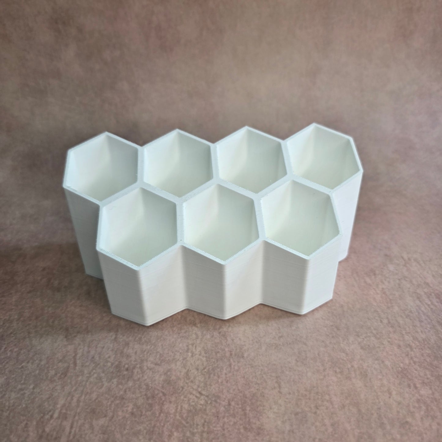 Honeycomb Pen Stand | 7 Compartment Hexagonal Desk Organizer