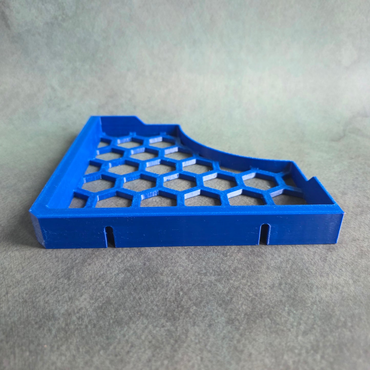 Floating Corner Shelf | Wall Mounted Display Shelf with Raised Edge