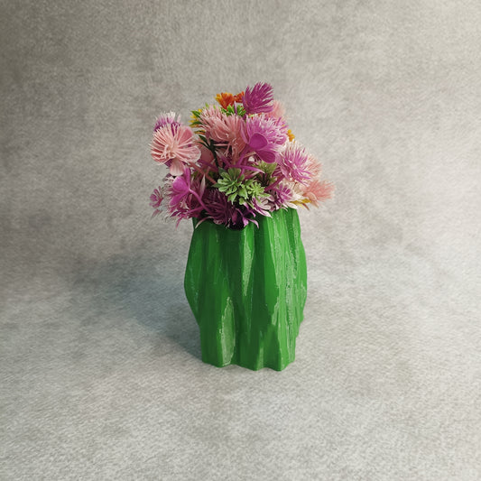Draped Bark-Texture Flower Vase – Organic Tree Trunk Design Decorative Planter for Home & Office