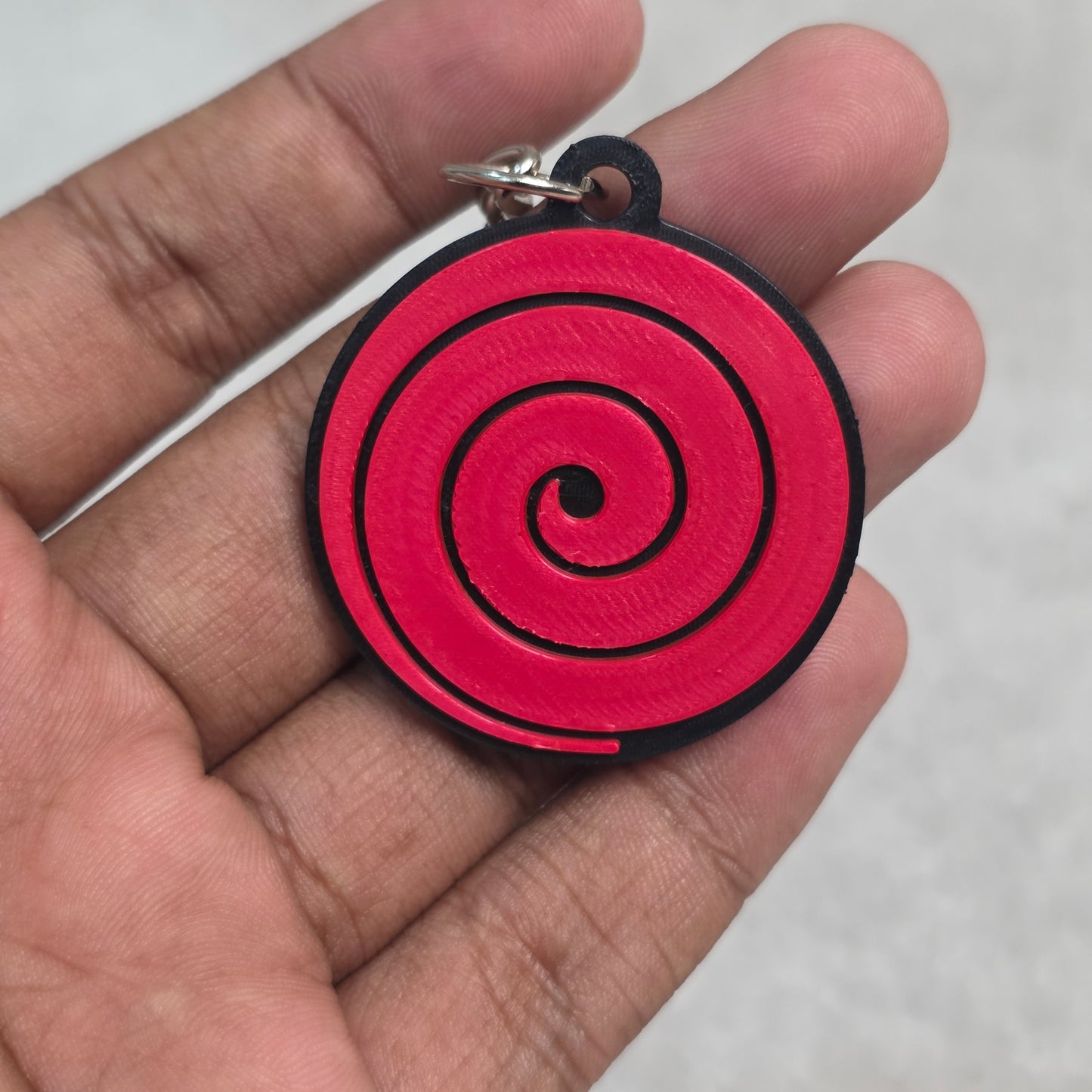 Indra Otsutsuki Mangekyou Sharingan Keychain | Two Tone Naruto Keyring