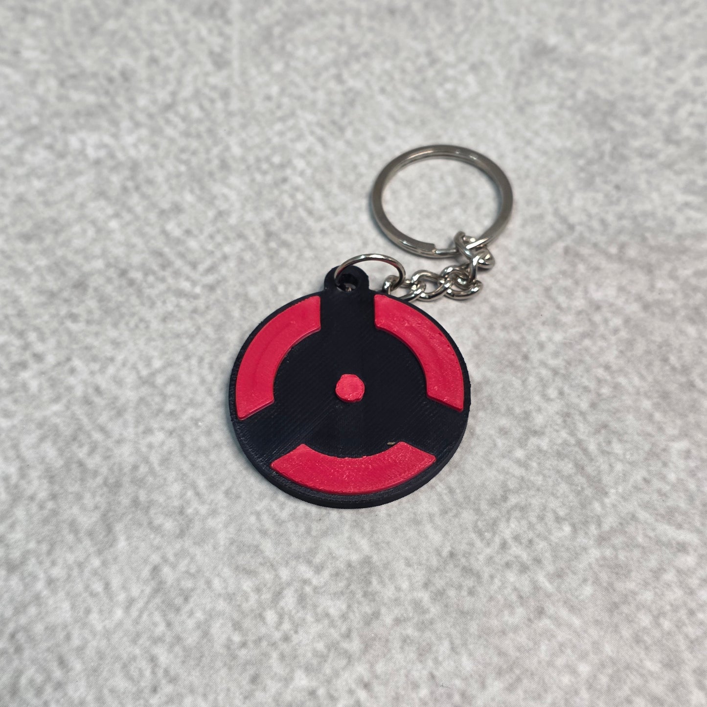 Izuna Uchiha Mangekyou Sharingan Keychain | Two Tone Naruto Keyring