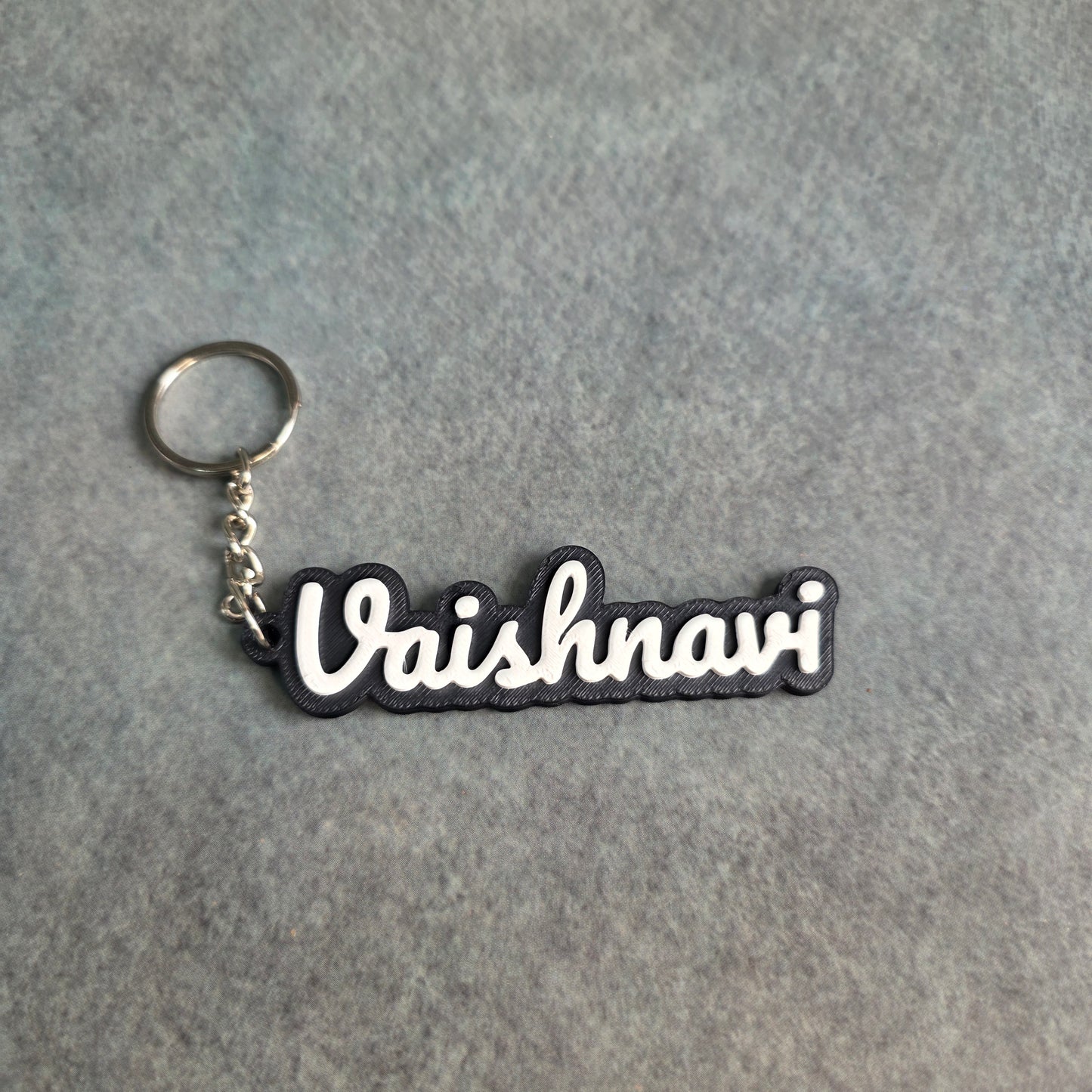 Two-Tone Custom Name Keyring