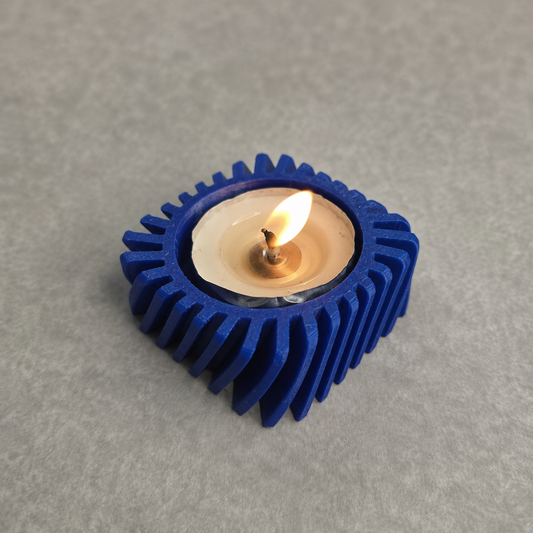 Tea Light Candle Holder | Rounded Square Shaped Twisted | For Home & Office Decor