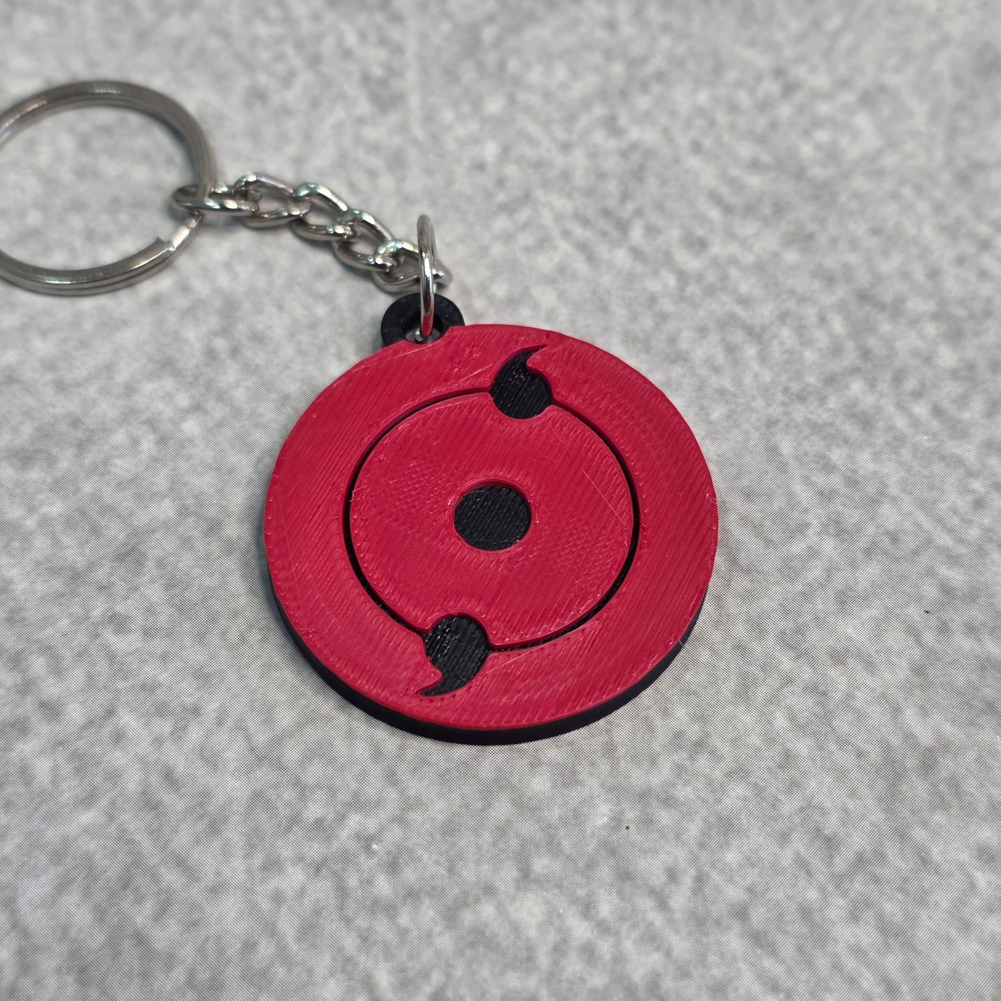 Two Tomoe Sharingan Keychain | Two Tone Naruto Keyring
