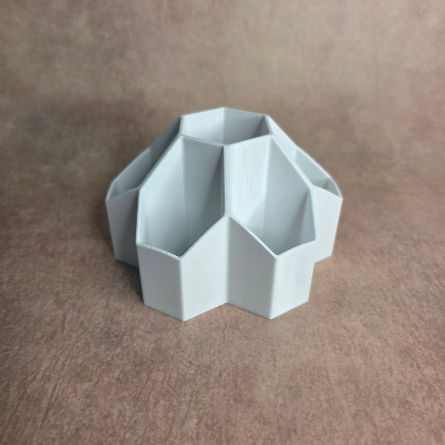 Round Honeycomb Pen Stand | 7 Compartment Hexagonal Desk Organizer