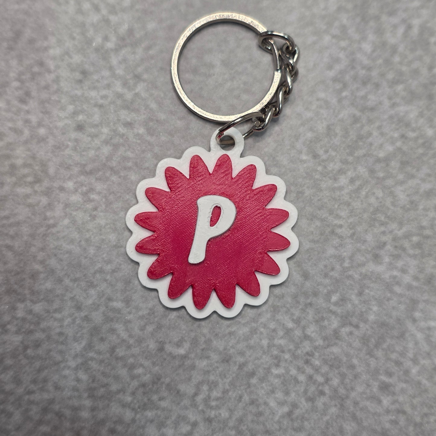 Gerbera Flower Keychain with Initials | Gerbera Bag Charm