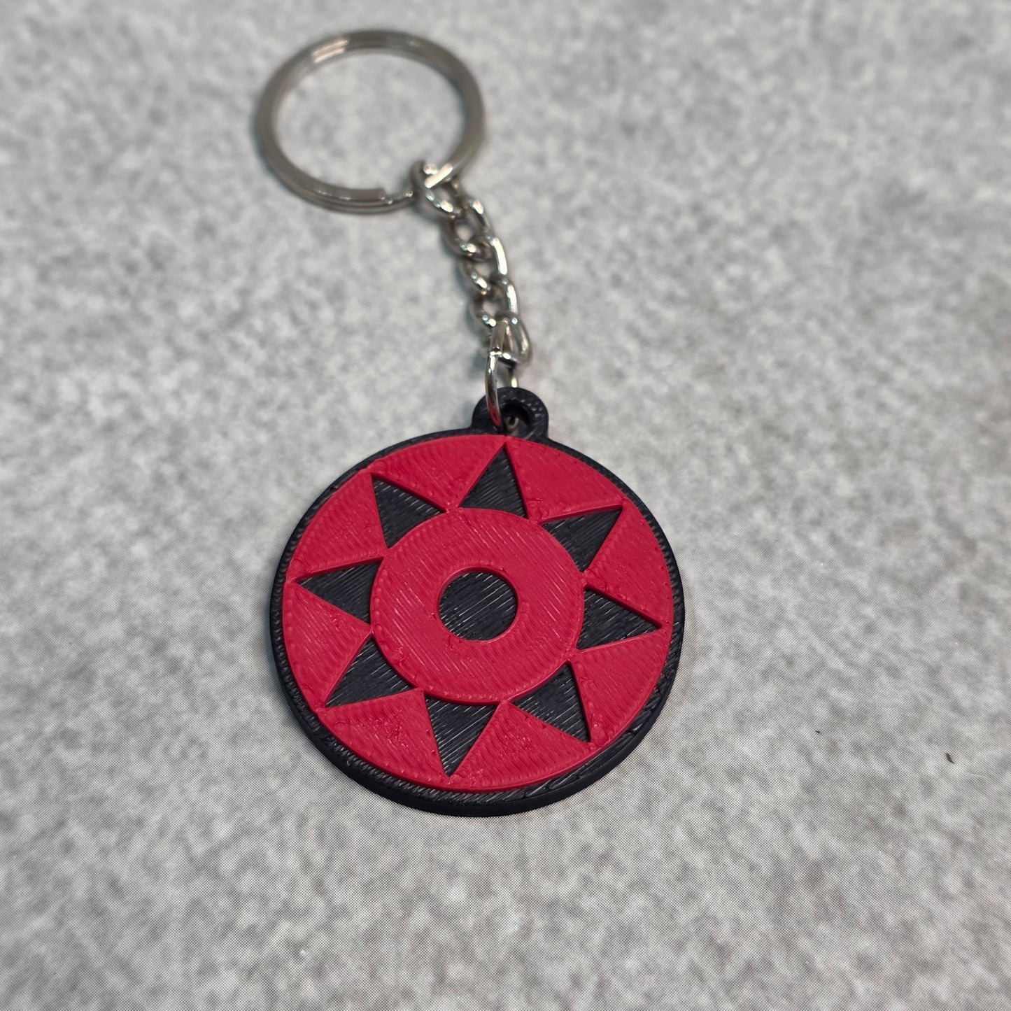 Sarada Uchiha Mangekyou Sharingan Keychain | Two Tone Naruto Keyring