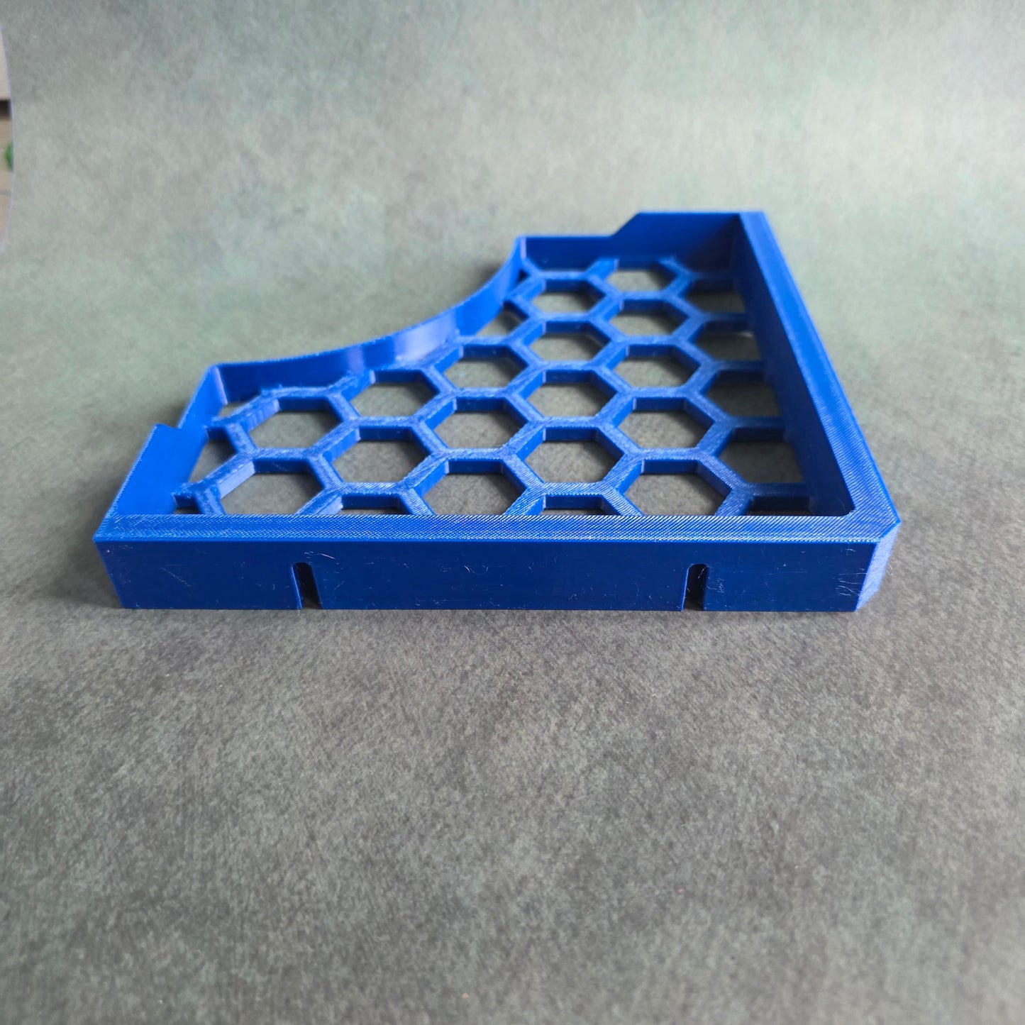 Floating Corner Shelf | Wall Mounted Display Shelf with Raised Edge