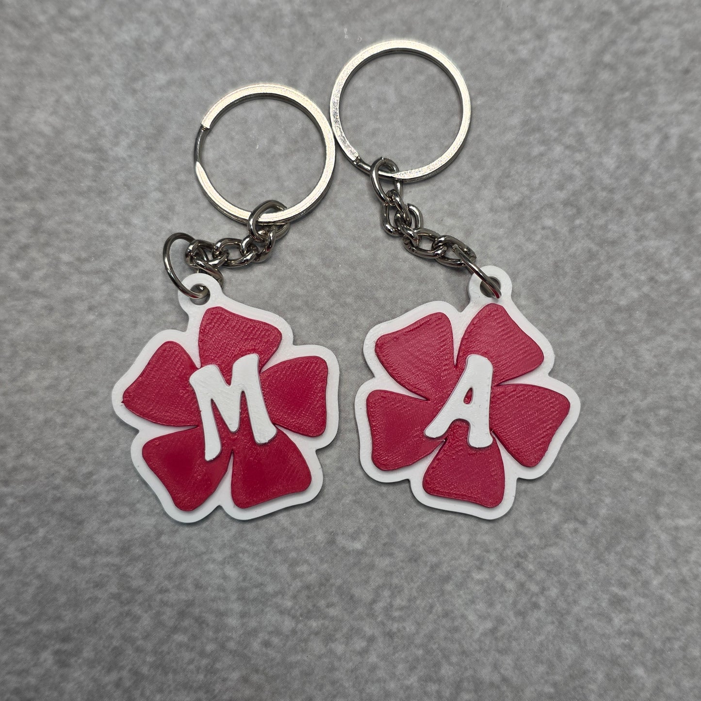 Pinwheel Flower Keychain with Initials | Pinwheel Bag Charm