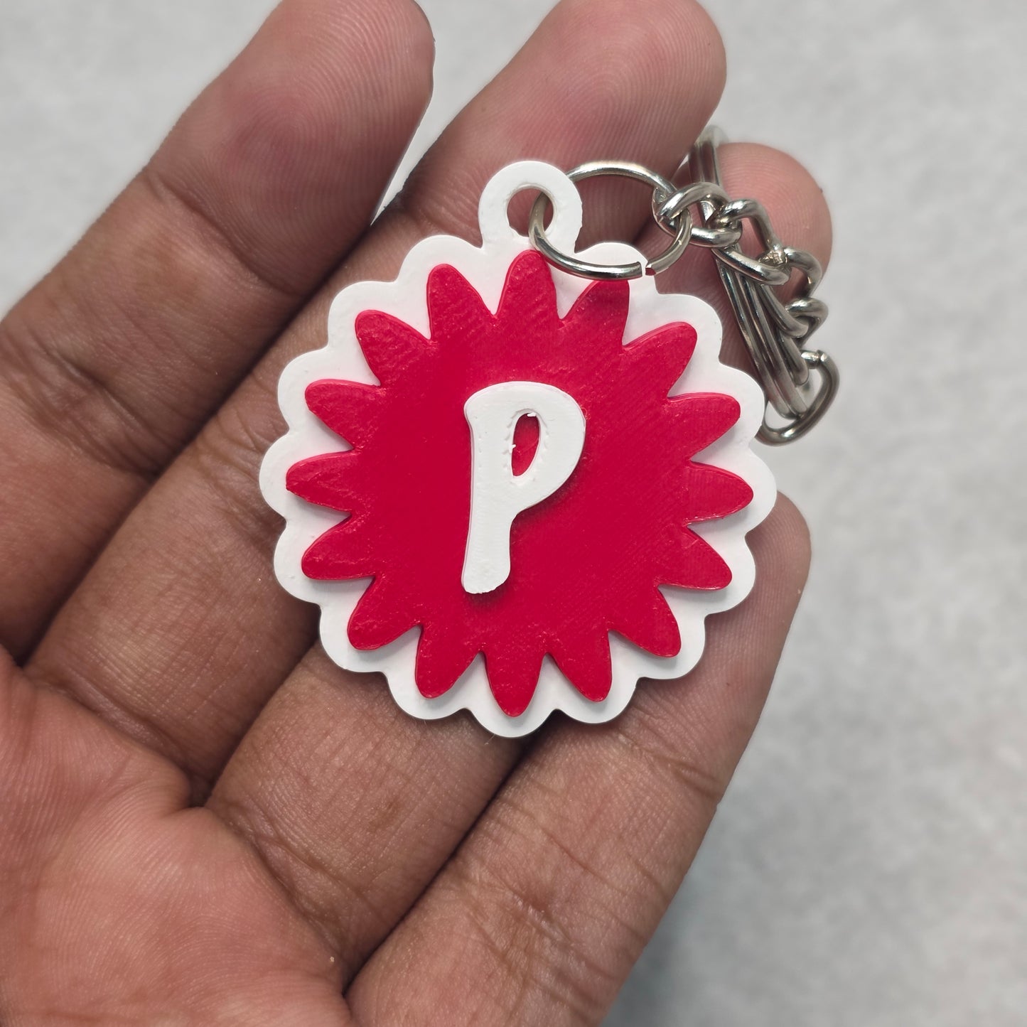 Gerbera Flower Keychain with Initials | Gerbera Bag Charm