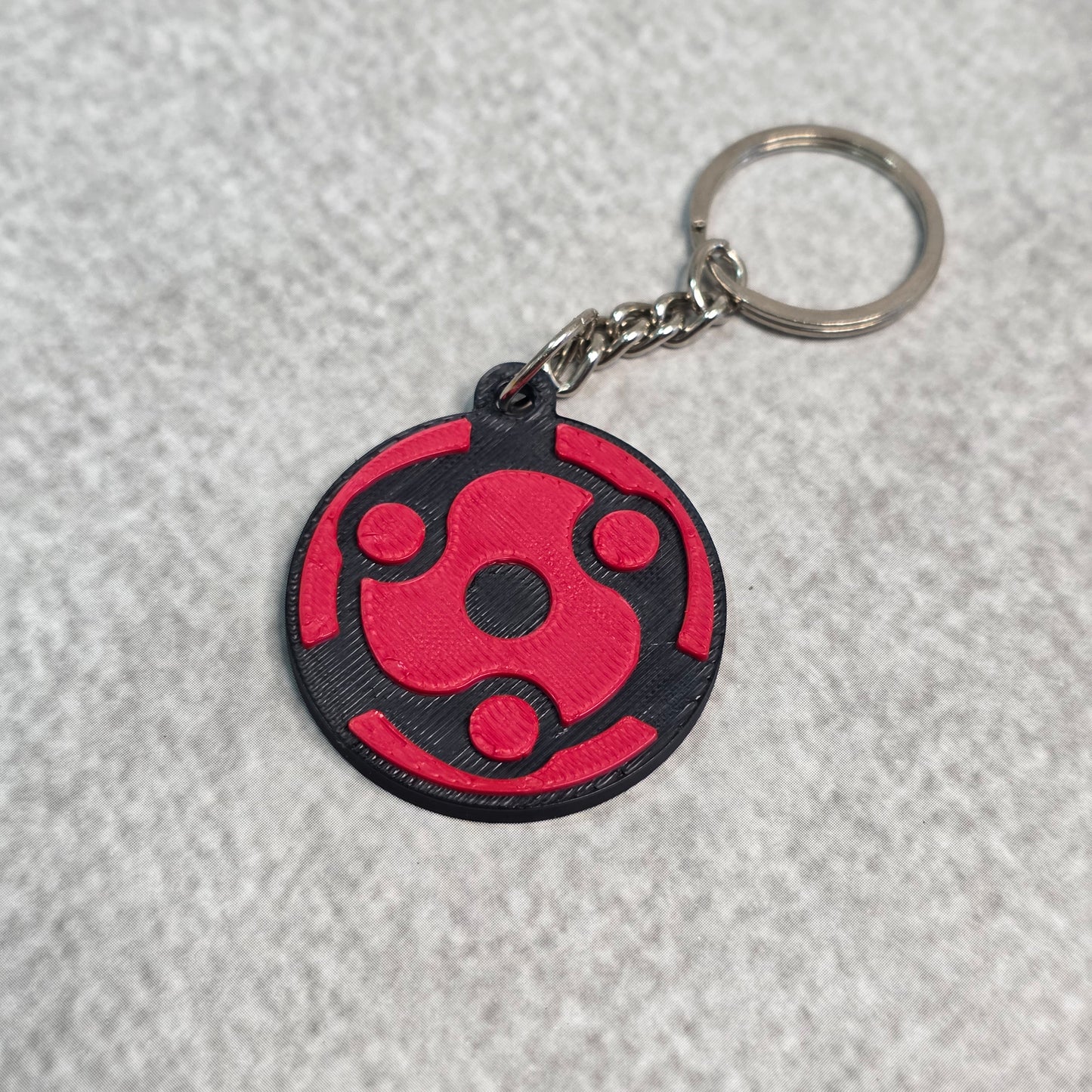 Madara Uchiha Eternal Mangekyou Sharingan Keychain | Two Tone Naruto Keyring