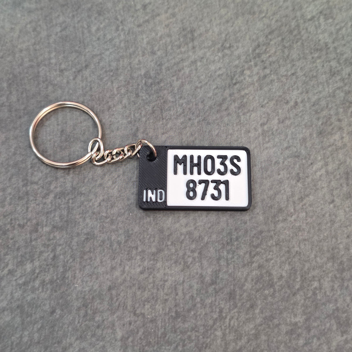 Two Wheeler Number Plate Keychain | Multiline Number Plate Keyring
