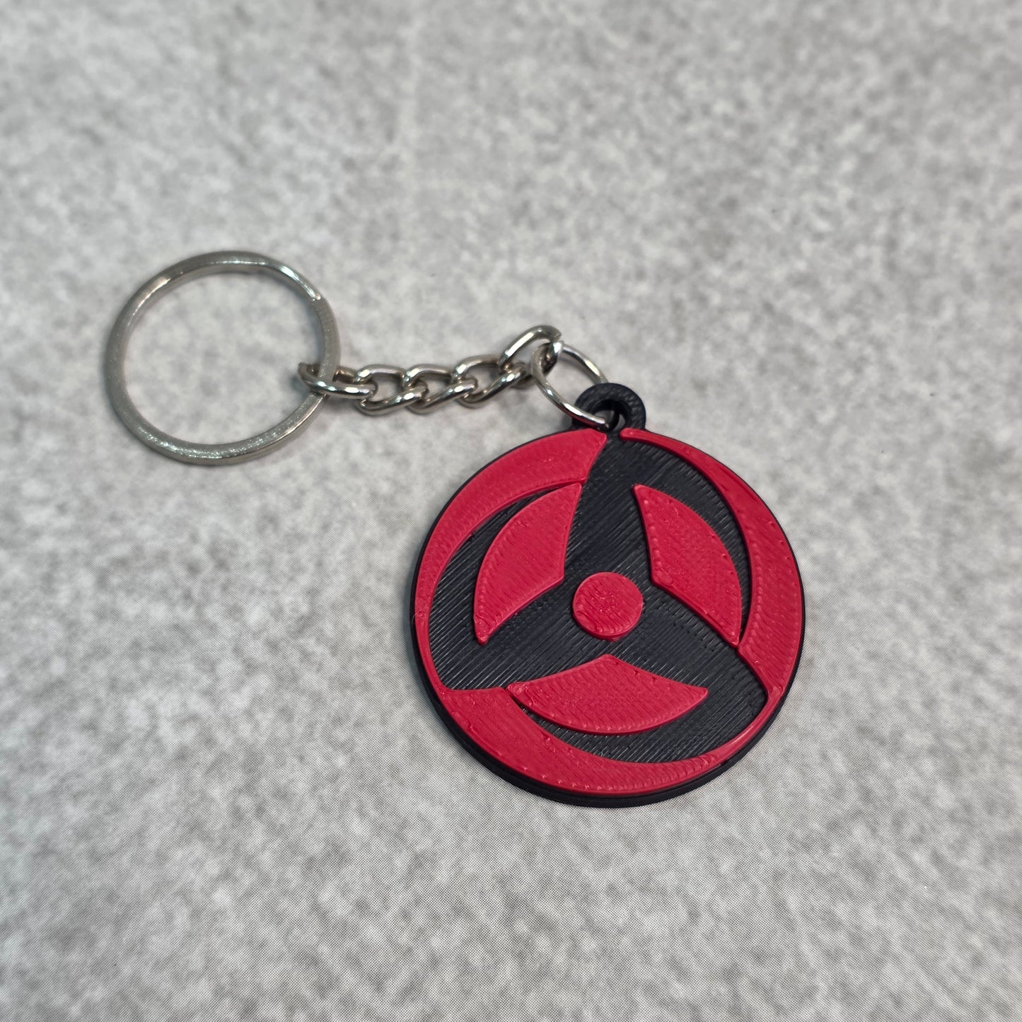 Obito Uchiha Mangekyou Sharingan Keychain | Two Tone Naruto Keyring