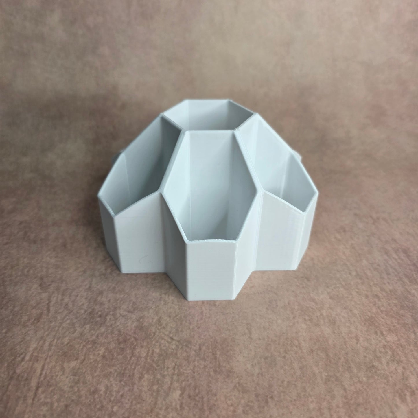 Round Honeycomb Pen Stand | 7 Compartment Hexagonal Desk Organizer