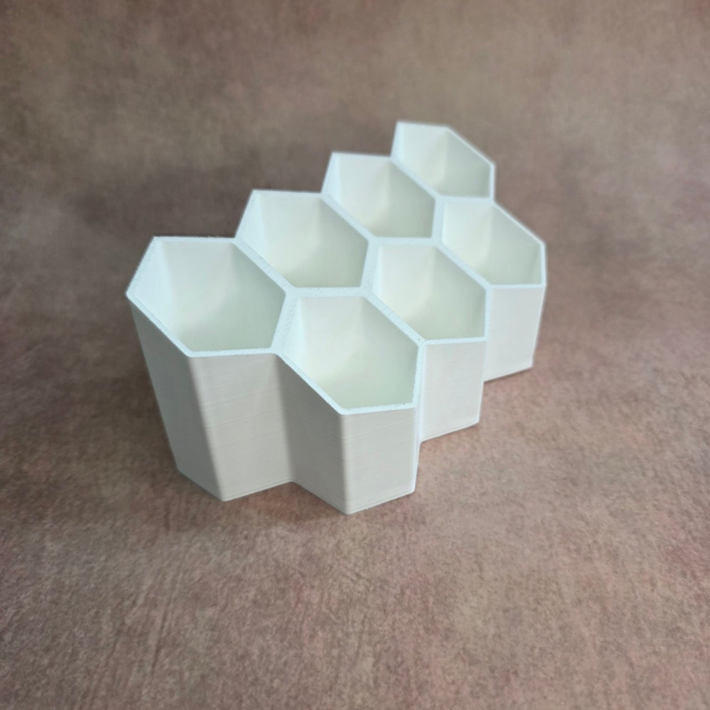 Honeycomb Pen Stand | 7 Compartment Hexagonal Desk Organizer