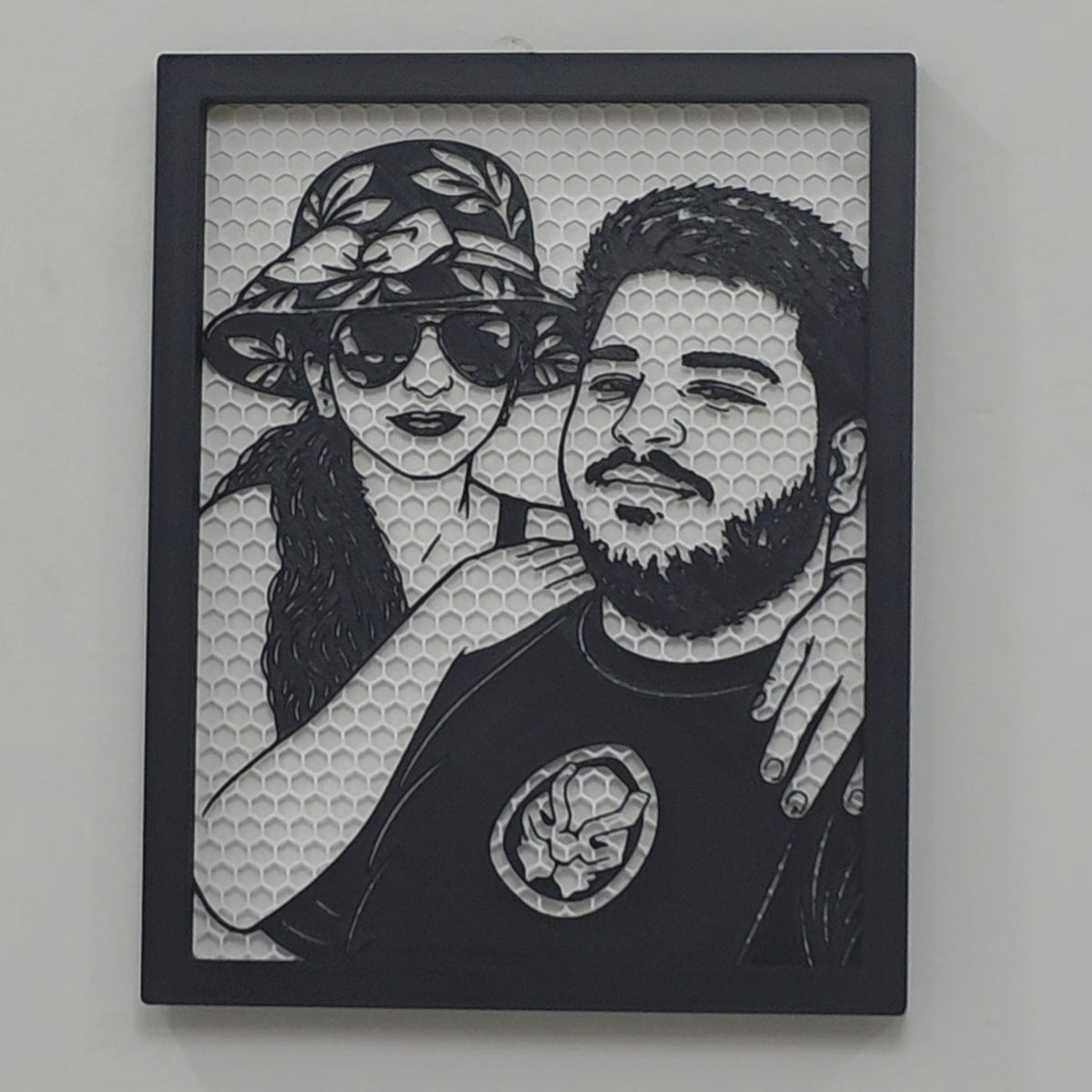 Hexagonal Photo Net Frame | Personalized Wall Art Frame