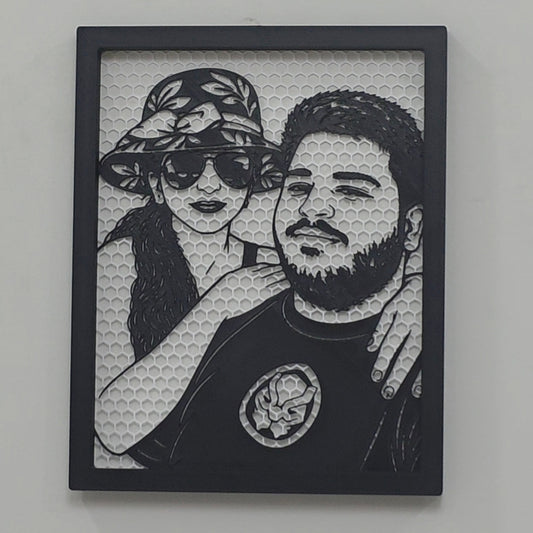 Hexagonal Photo Net Frame | Personalized Wall Art Frame