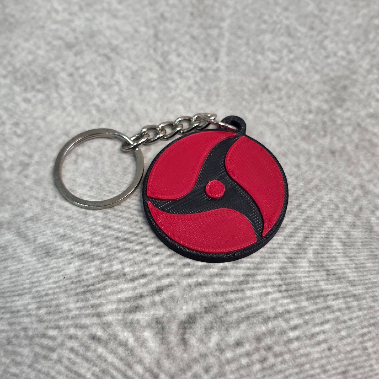 Itachi Uchiha Mangekyou Sharingan Keychain | Two Tone Naruto Keyring